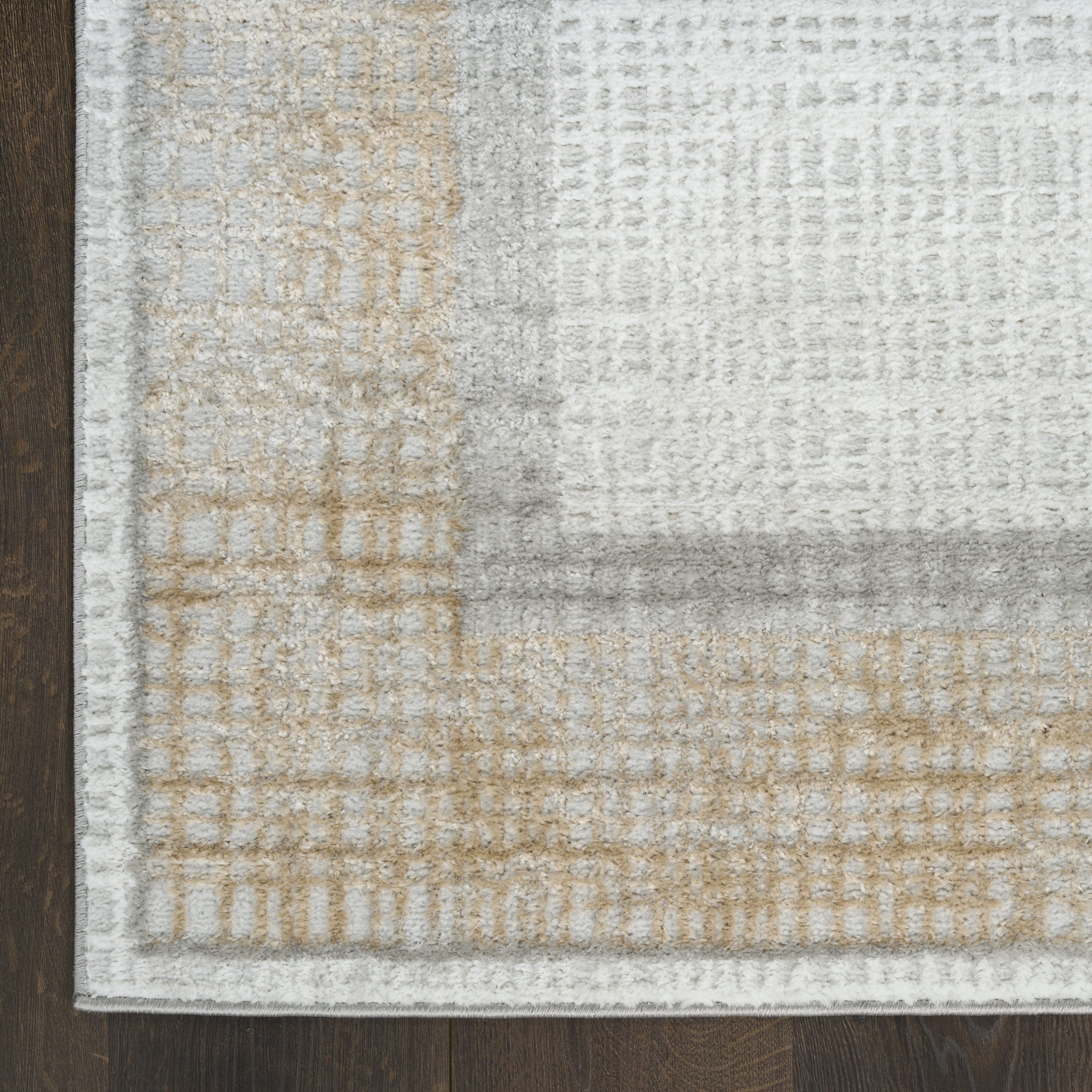 Nourison Dekor 2' x 4' Grey Modern Indoor Rug
