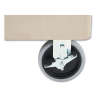 Rubbermaid Commercial, BRUTE® Heavy Duty, Ergo Handle, Lipped Shelf, Small, Utility Cart, Beige
