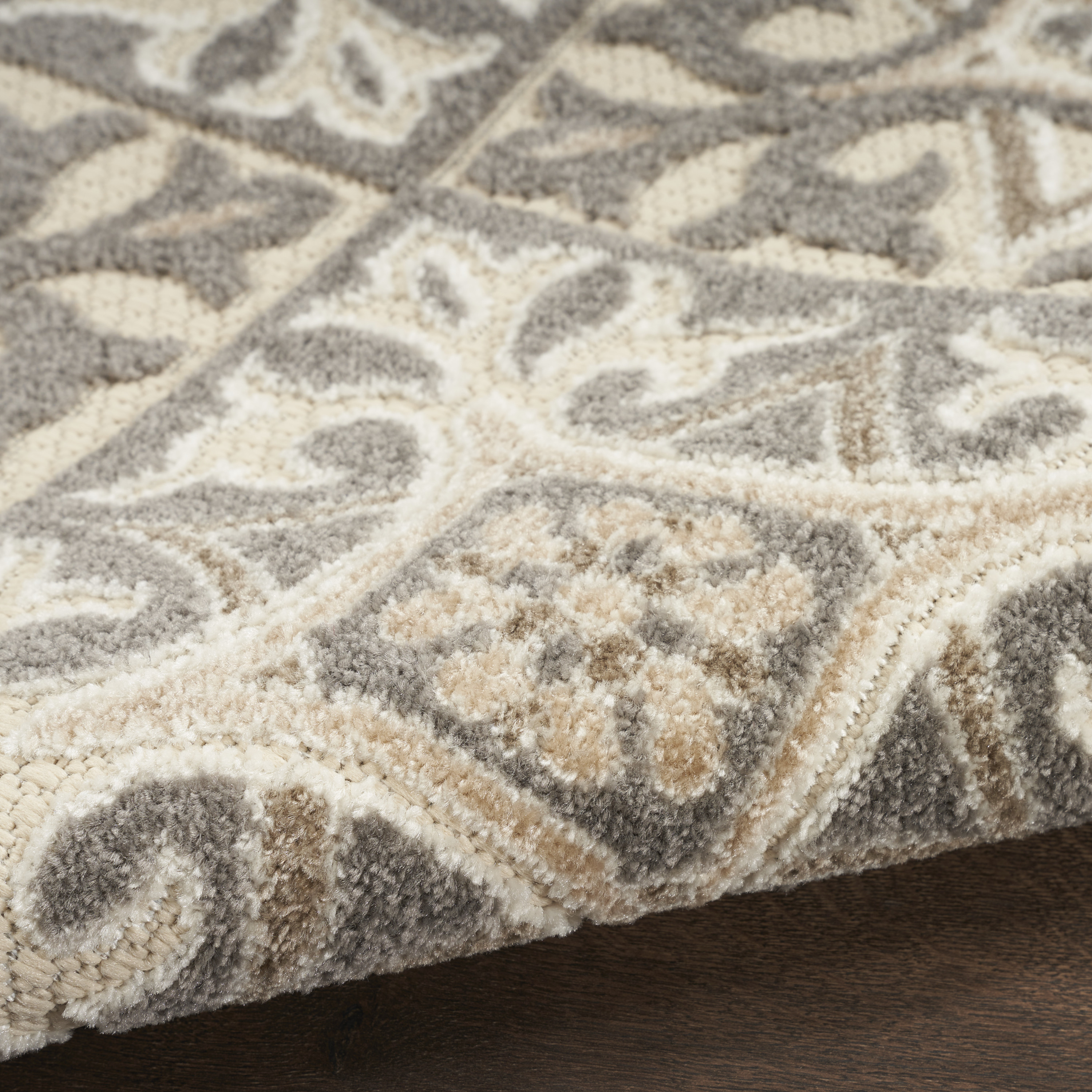 Nourison Aloha 9' x 12' Ivory Grey Contemporary Rug