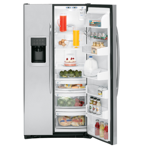 GE Profile™ ENERGY STAR® 24.6 Cu. Ft. Stainless Side-By-Side Refrigerator with Dispenser