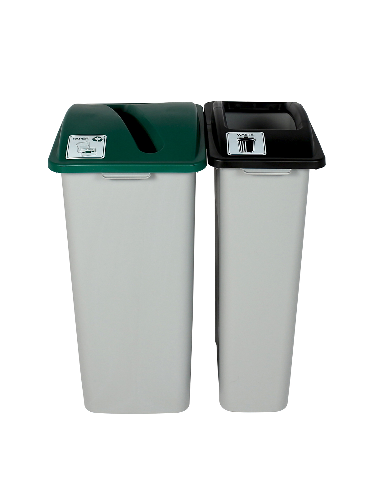WASTE WATCHER – Double – Kit – Xl – Paper-Waste – Slot-Full – Grey-Green-Black