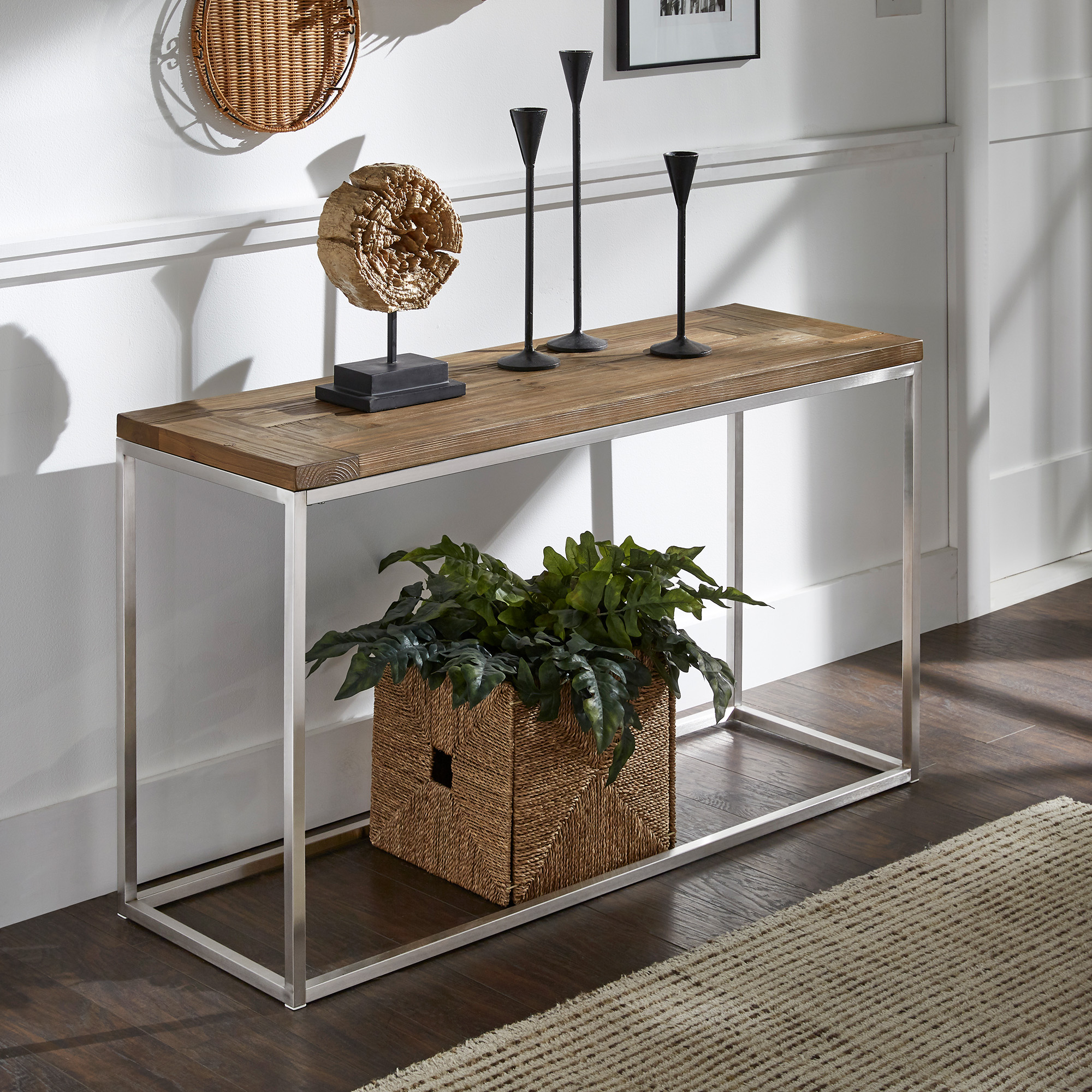 Stainless Steel Rectangular Sofa Table