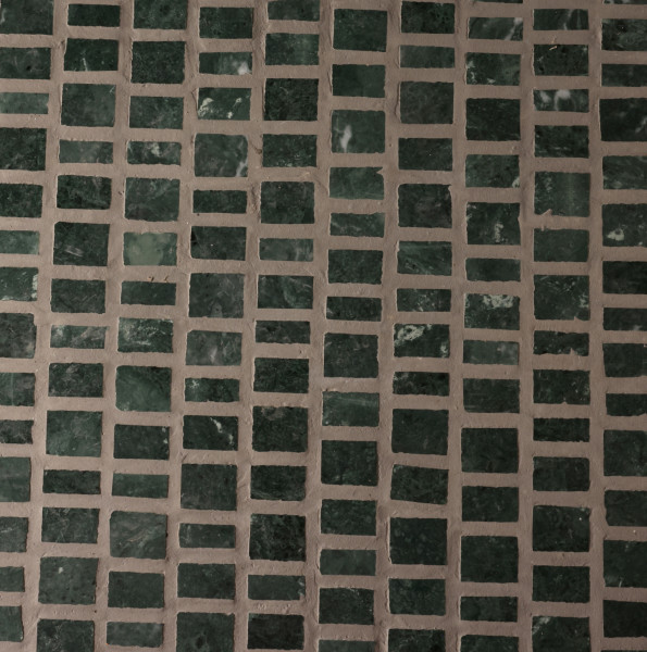 lapidary | rough cut mosaic sheet | verde marble (large joint) 
