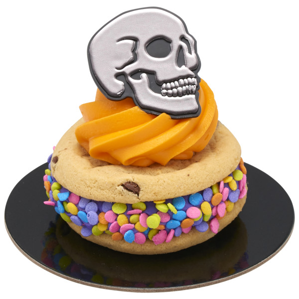 4" Round Black/Gold Reversible Waxed Corrugated Cake Board