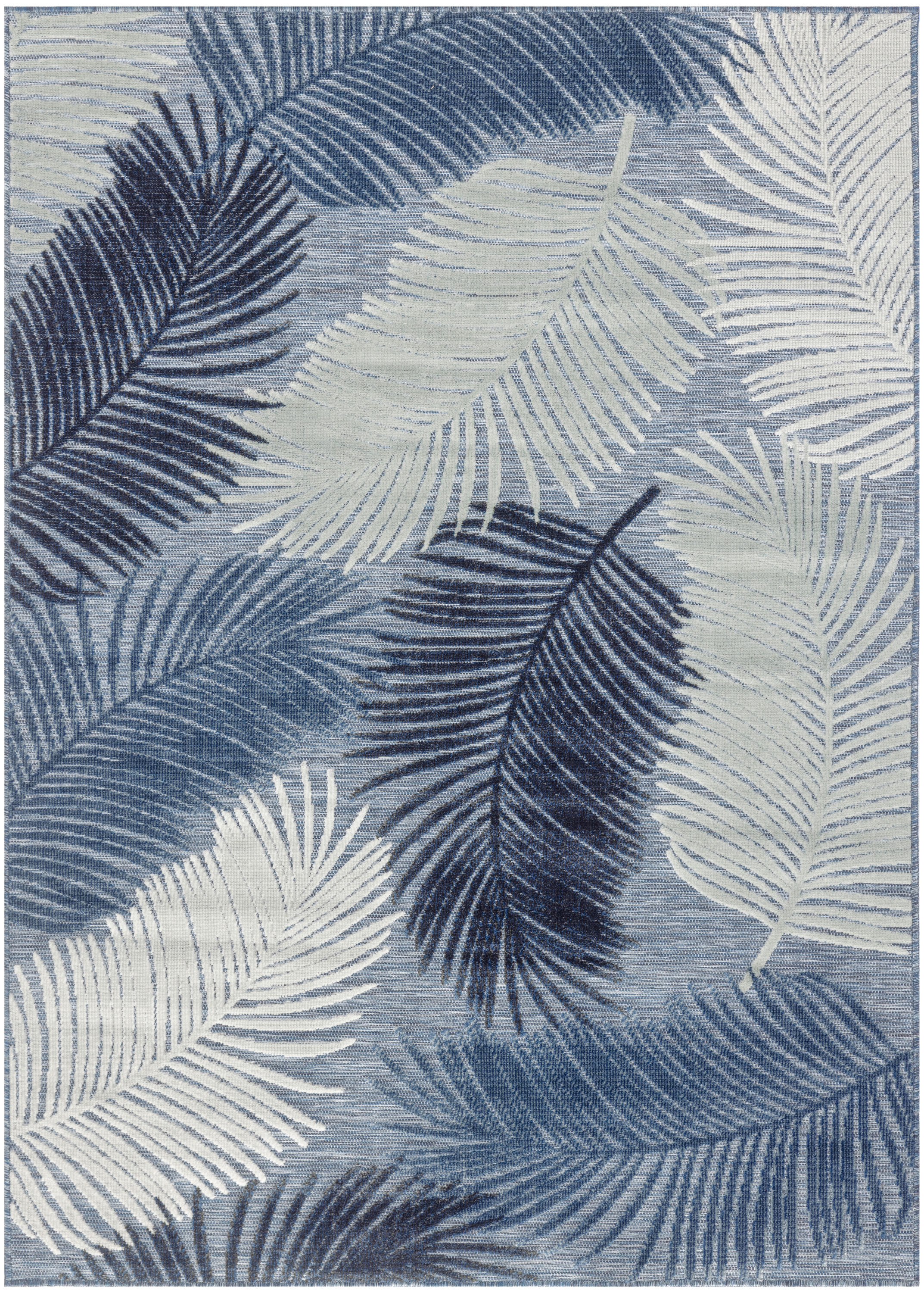 Nourison Suncoast 4' x 6' Denim Tropical Rug