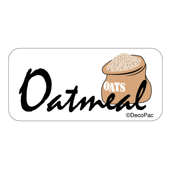 Oatmeal Label PhotoCake® Edible Image® Merchandising Label