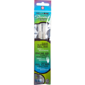 Gelly Roll Stardust Clear Glittering Gel Ink Pens, Pack of 2