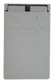 Device Box Cover Die Cast Zinc 1 Gang Vertical Gray 4.56 H x 2.81 W in.