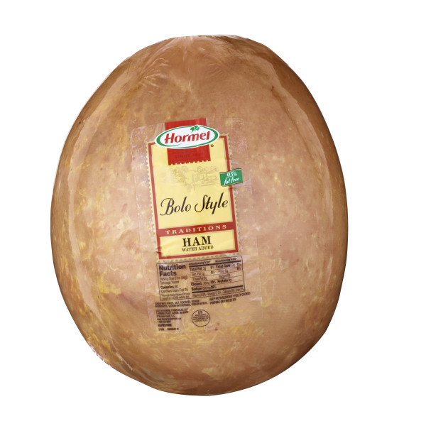 HORMEL(r) Bolo Style Ham, Water Added, 2 pc . C1N1 - Front No Plunge In Package (Hi Res)