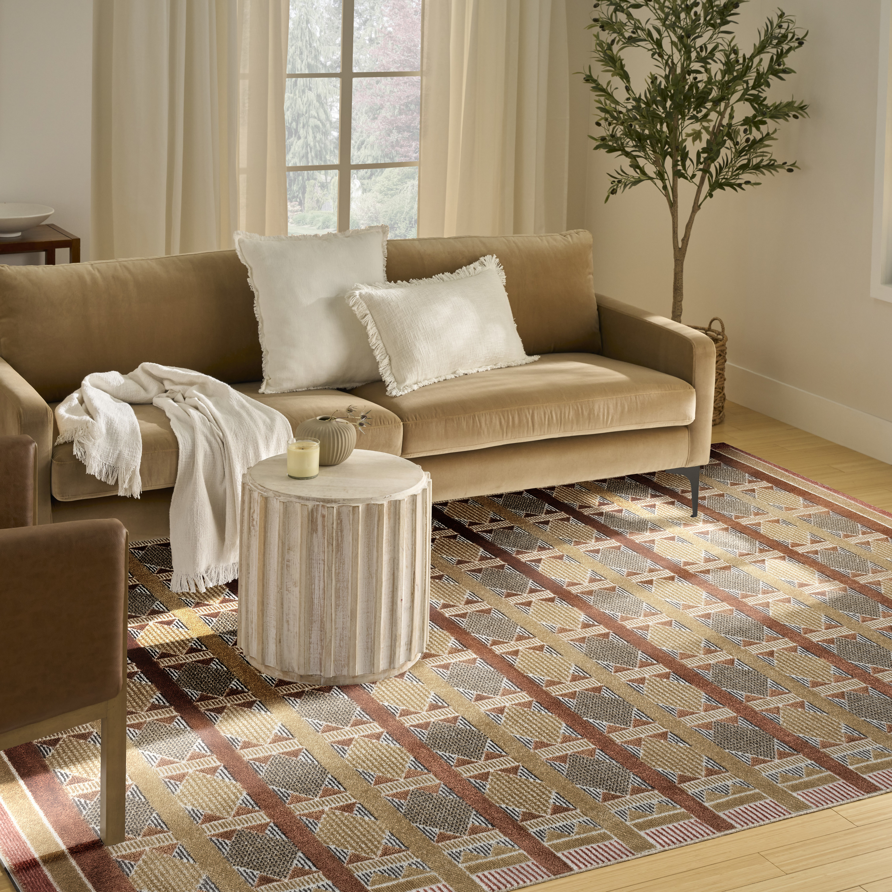 Nourison Nordic 8' x 10' Rust Multicolor Modern Indoor Rug