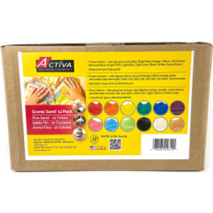 Scenic Sand&trade;, Painting Sand, 1 lb Tubs, Assorted Colors, Set of 12