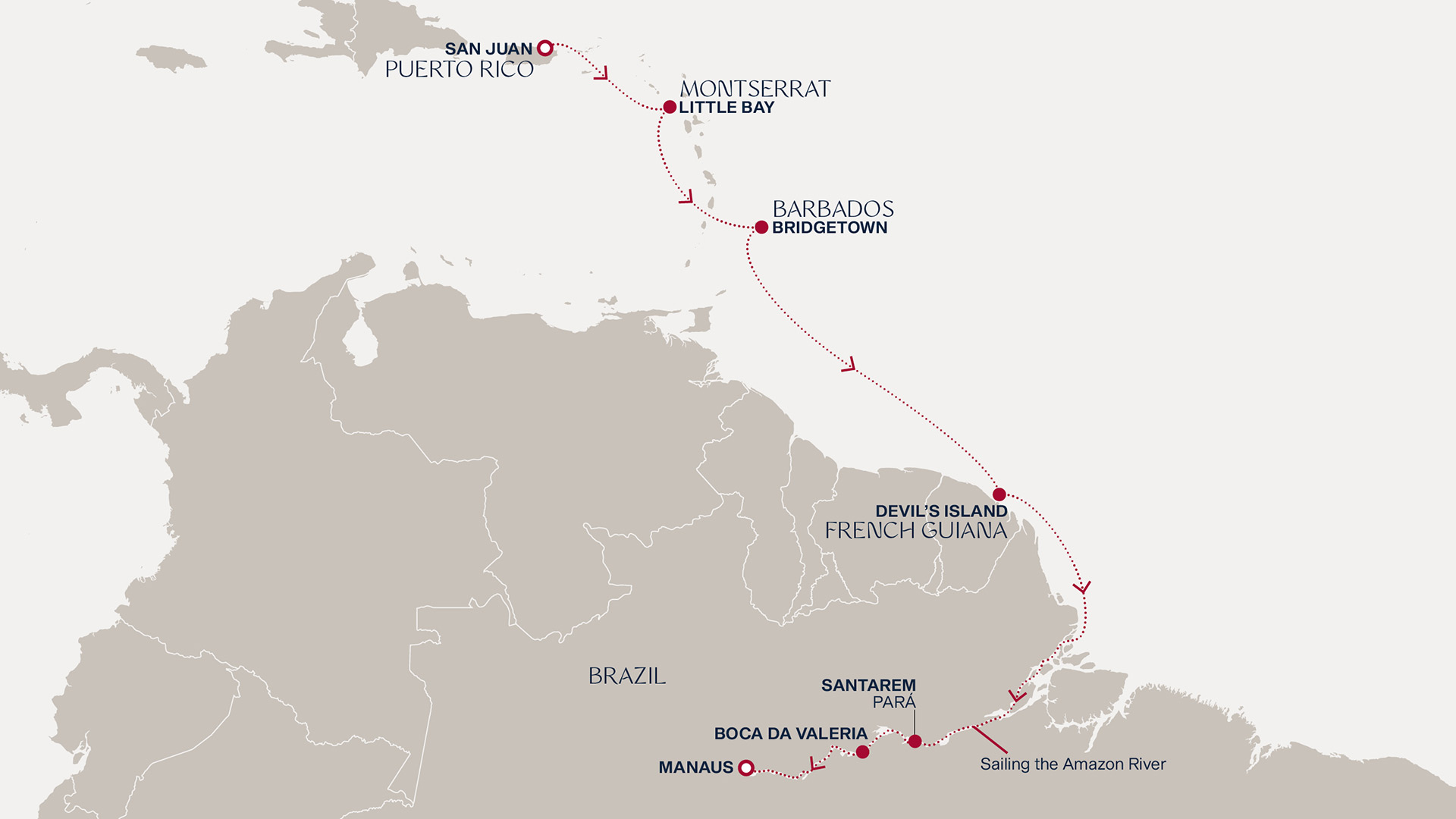 Itinerary map