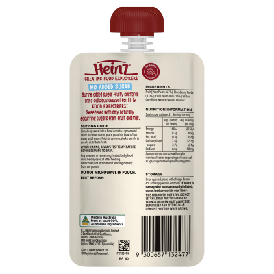 Heinz® Pear & Blackberry Custard 120g 6+ months 