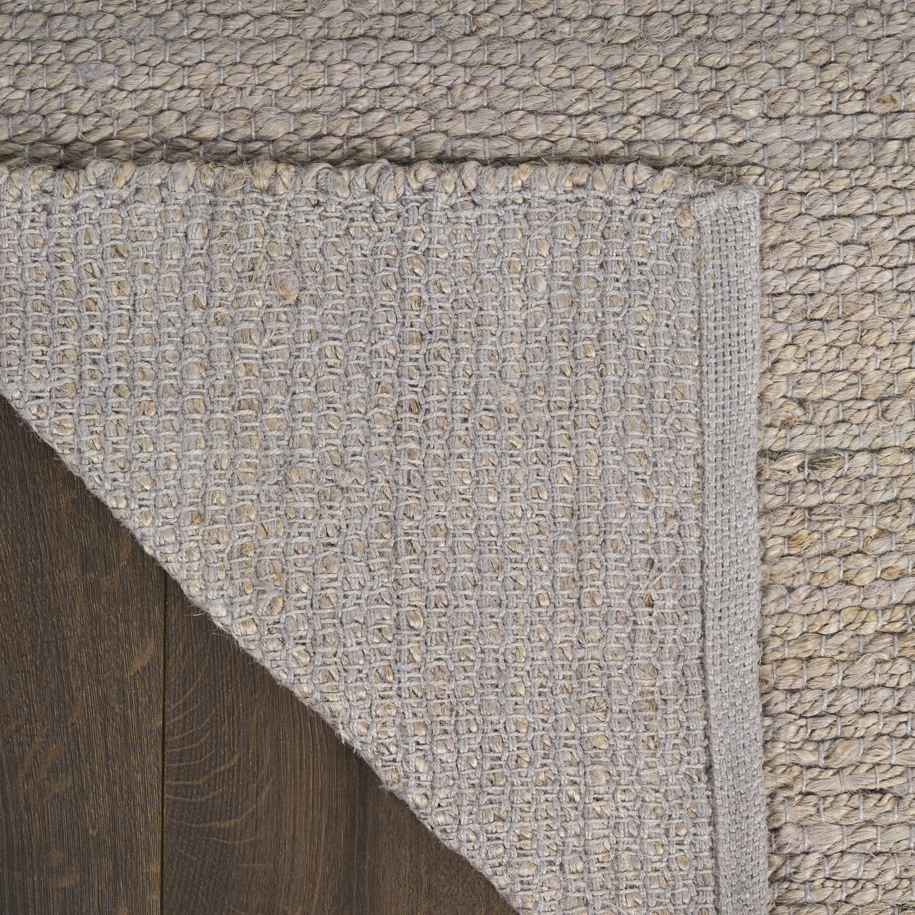 Nourison Natural Jute 6' x 9' Grey Farmhouse Indoor Rug