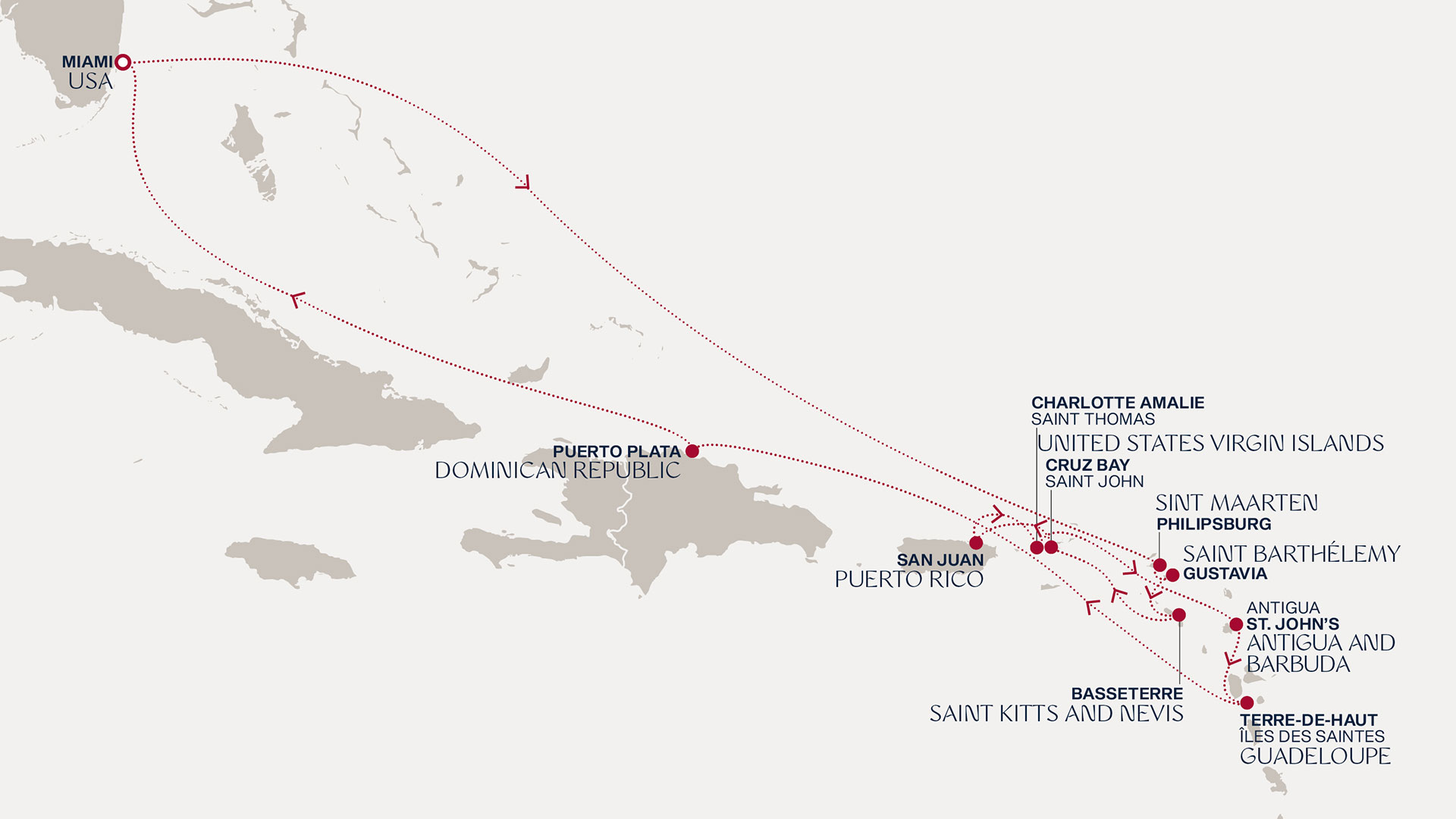 Itinerary map
