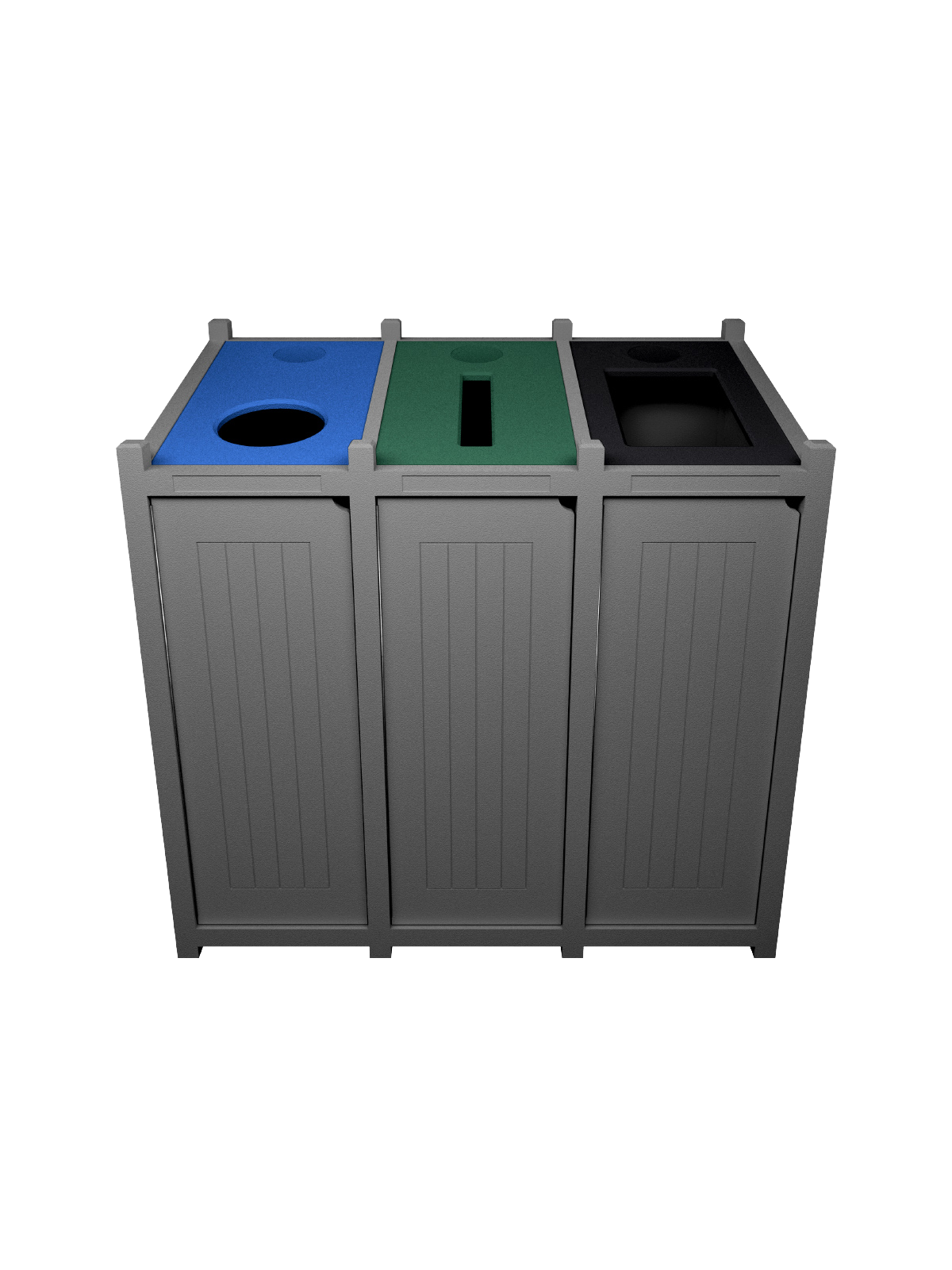 VENTURE – Triple – Unit – Circle-Slot-Full – Grey-Blue-Green-Black