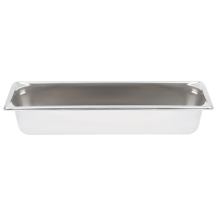 Half-long-size 4-inch-deep Super Pan V® stainless steel steam table pan