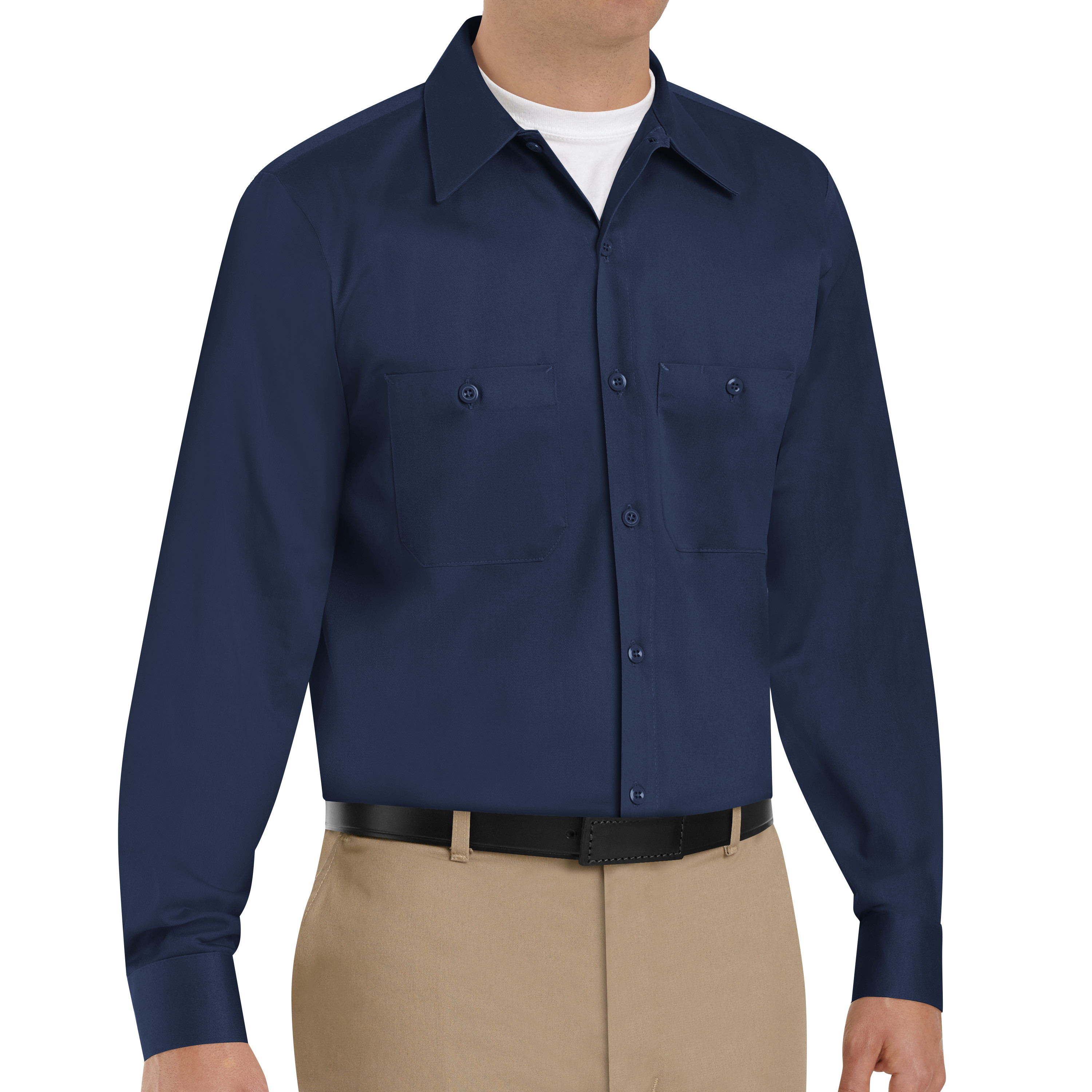 Red Kap Men's Long Sleeve Wrinkle-Resistant Cotton Work Shirt - Picture 24 of 37