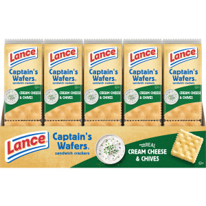 Lance® Sandwich Crackers, Captain’s Wafers® Cream Cheese and Chives, Individual Pack