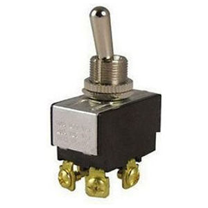 Bat Handle Type DPDT Toggle Switch With Screw Terminals, ON-ON Maintained Contact
