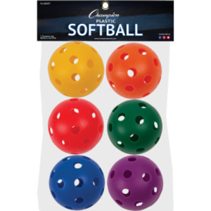Plastic Softballs, Set of 6