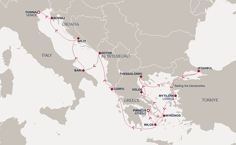Itinerary map