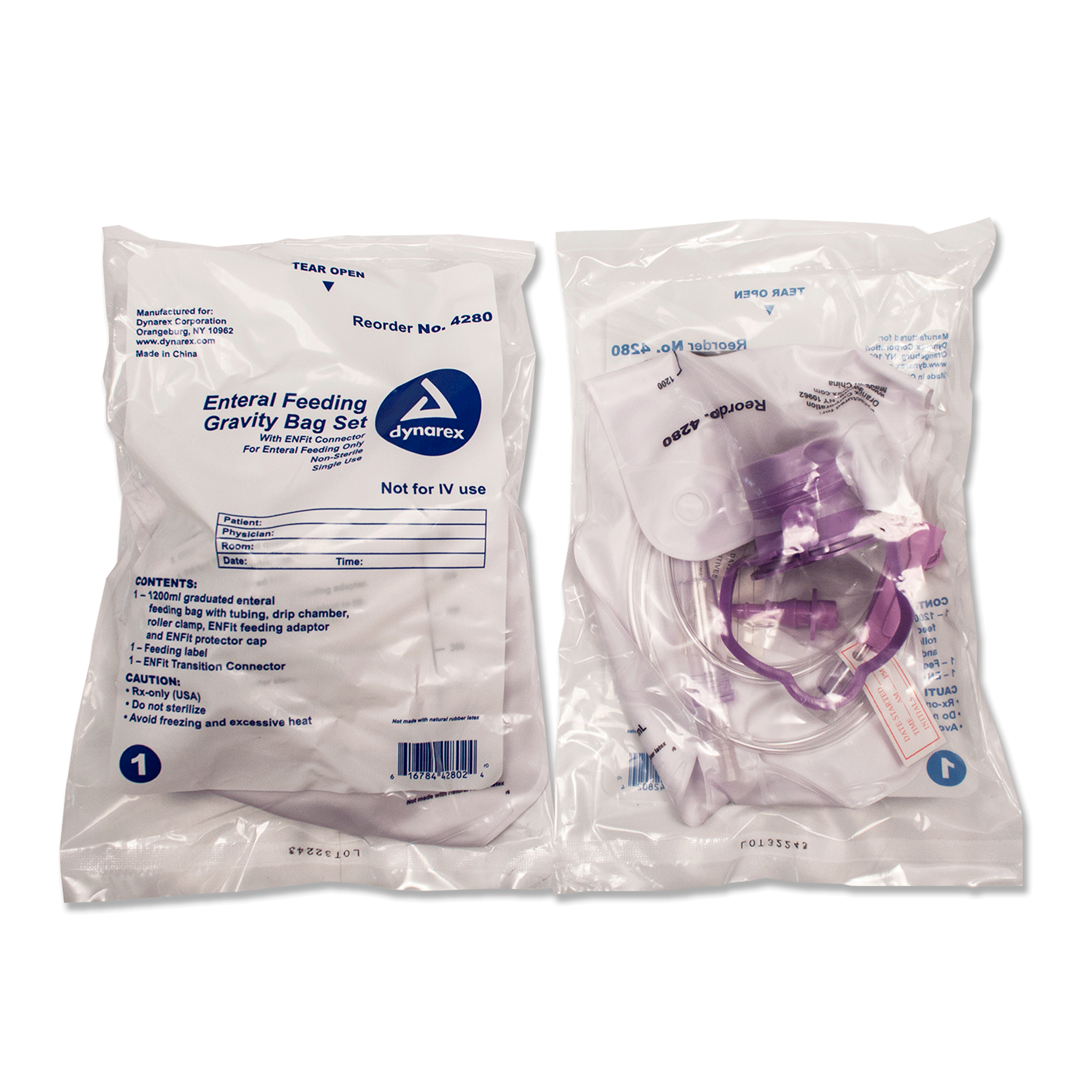 Enteral Delivery Gravity Bag Set with ENFit connector