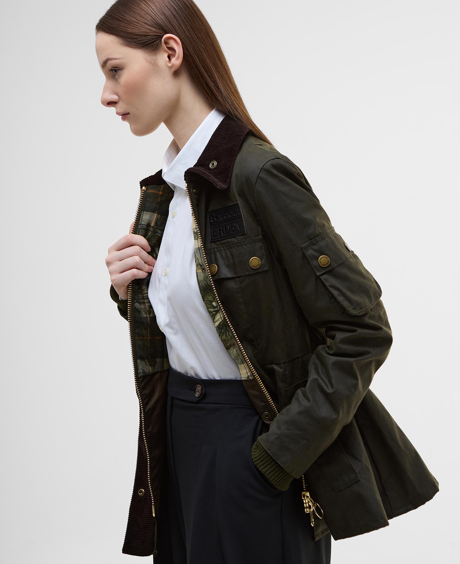Barbour x ERDEM Constance Waxed Jacket image number 9