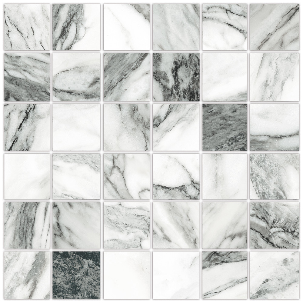 Touche 2″ Square Zebre 11-3/4 in. x 11-3/4 in. Porcelain Mosaic Tile