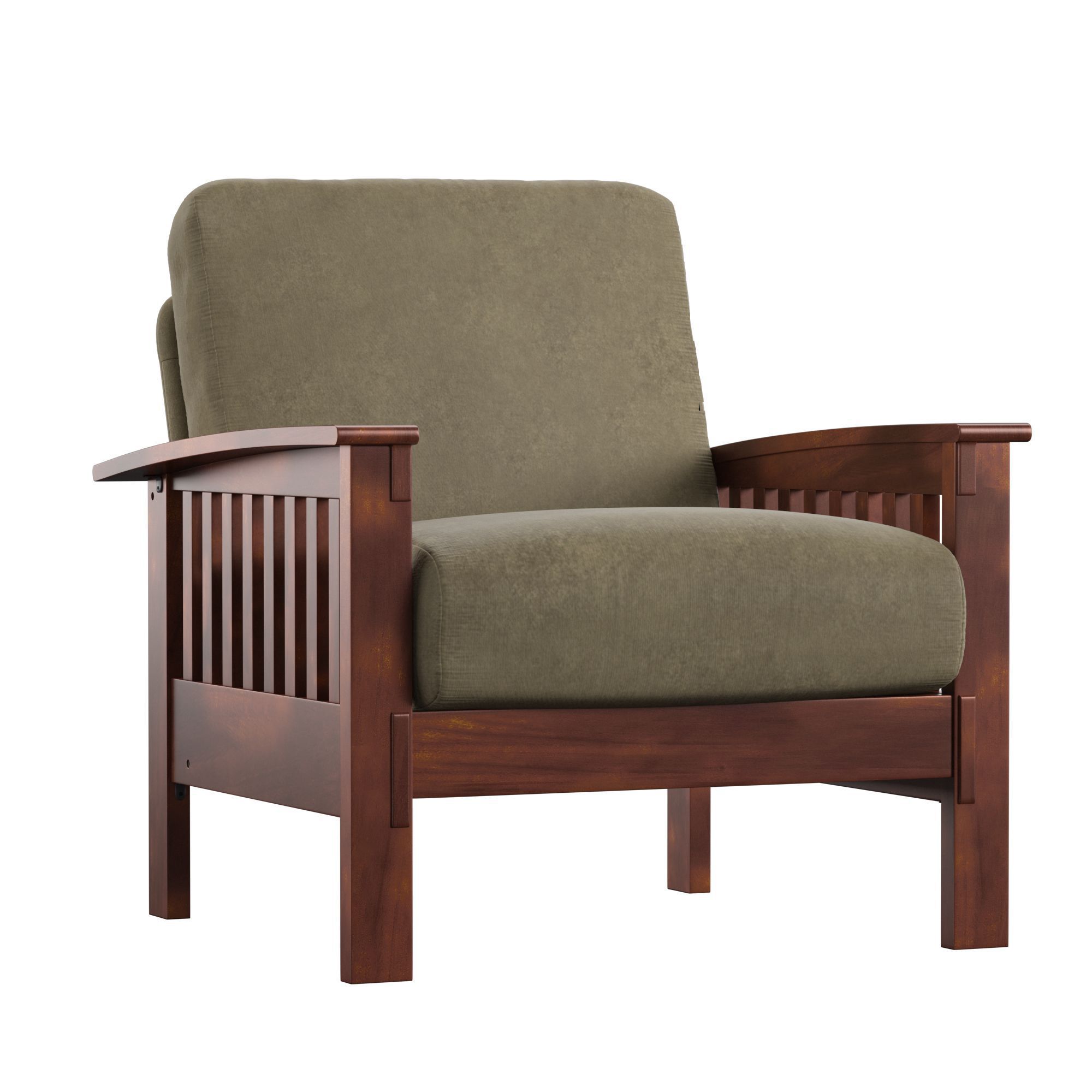 Mission-Style Wood Accent Chair
