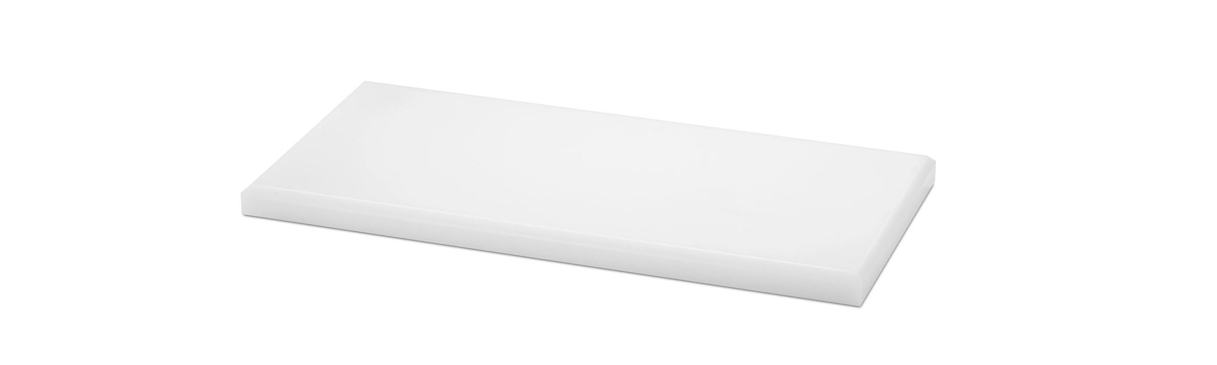 Tabla de corte 40 x 20 cm polietileno de alta densidad en blanco