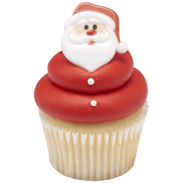Santa Face Cupcake Rings