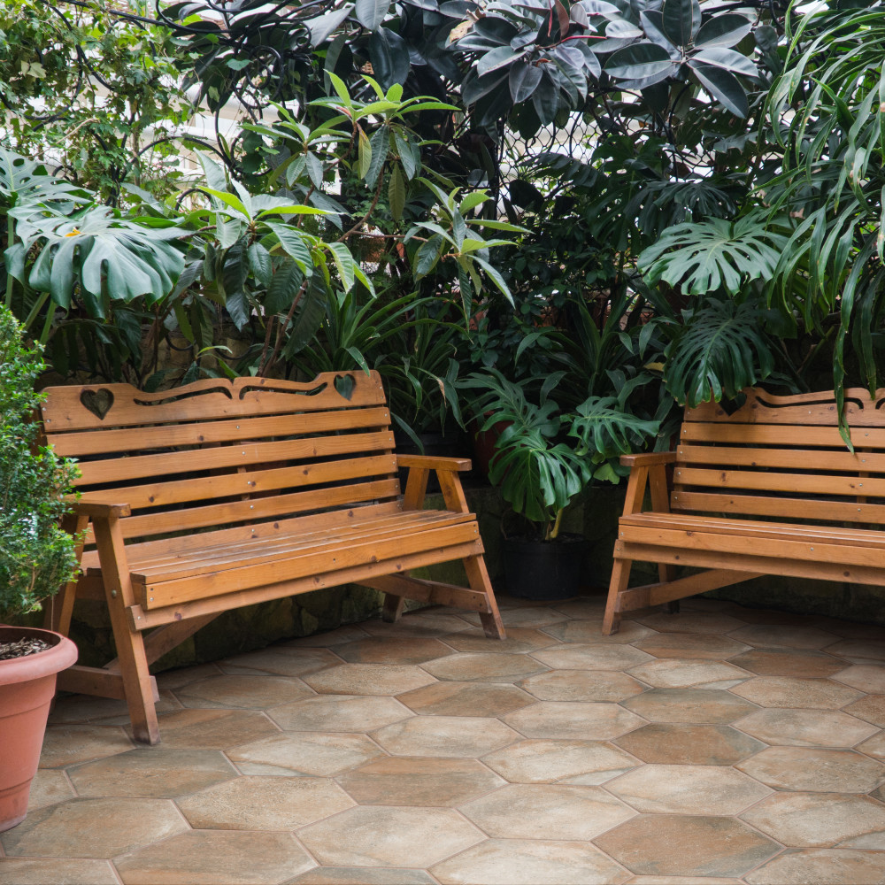 Boston Ferro Hex Crema 14-1/8 in. x 16-1/4 in. Porcelain Floor and Wall Tile