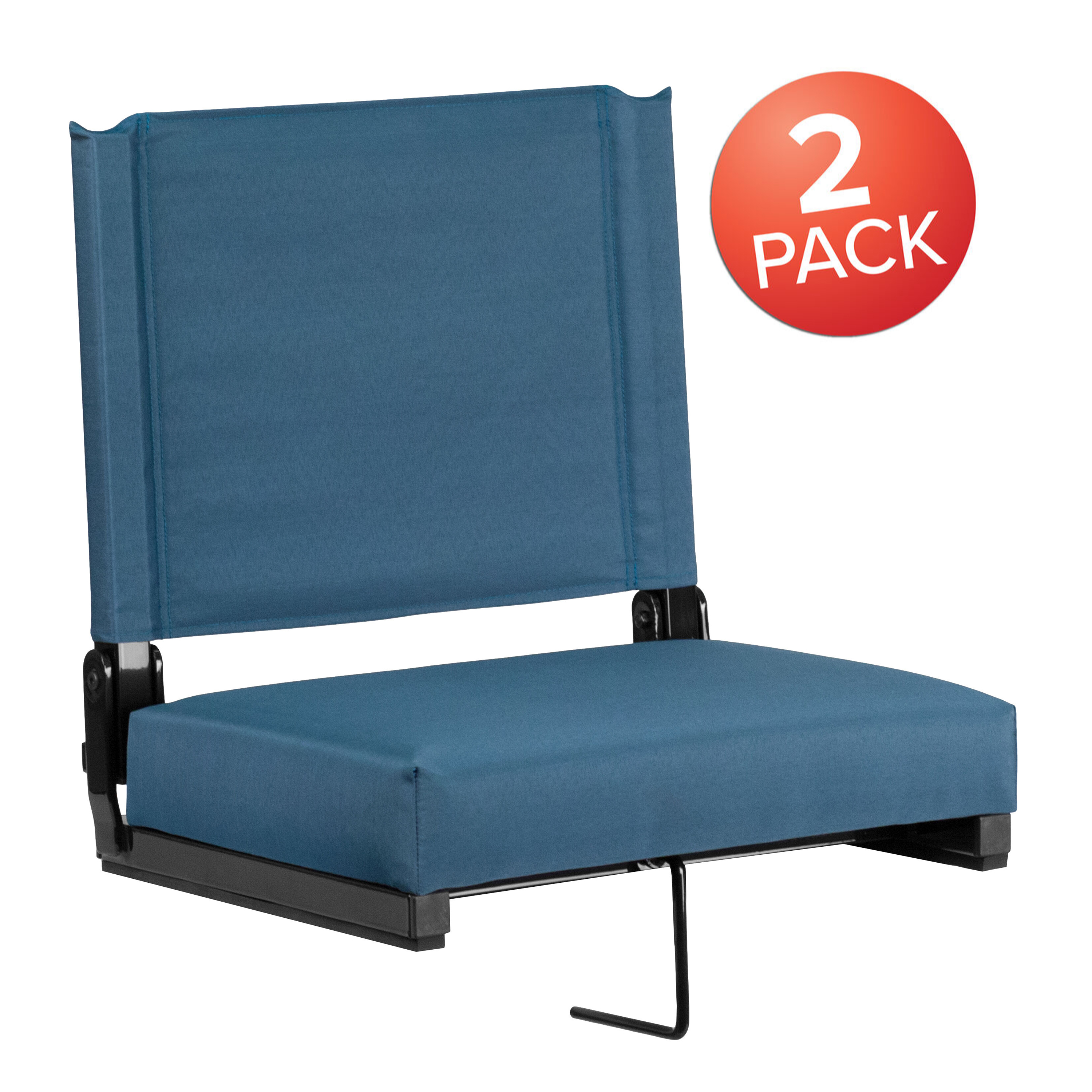 Juego de 2.500 lb. Silla de estadio ligera clasificada con asiento ultra acolchado, azul marino... - Imagen 150 de 175