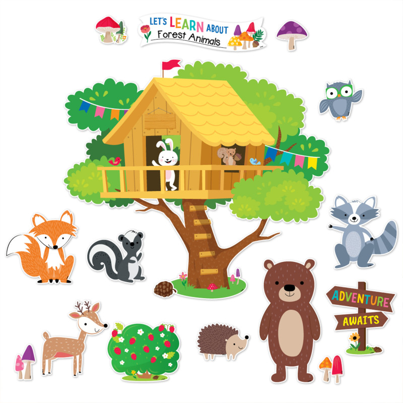 Woodland Friends Treehouse Bulletin Board Set