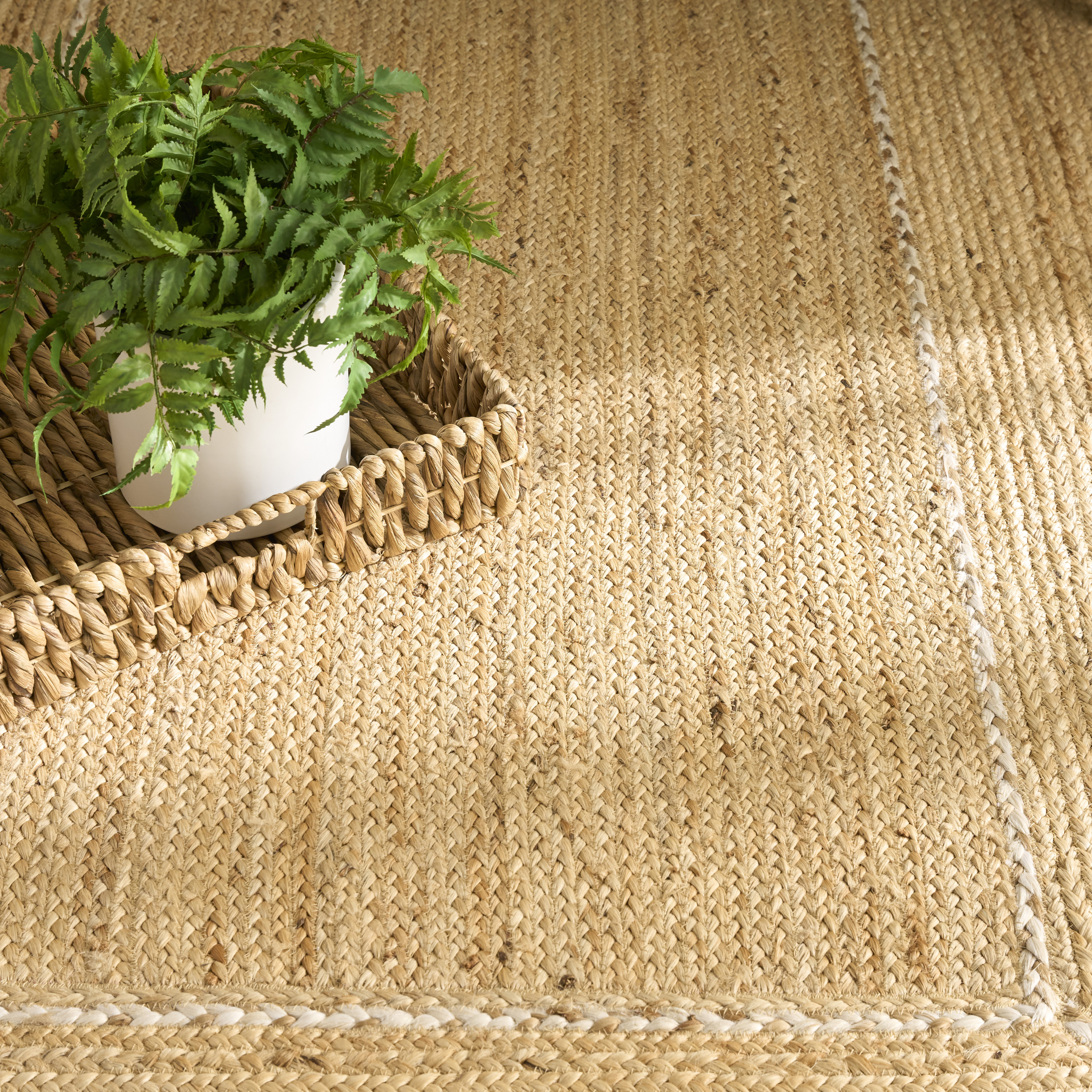 Nourison Terrazzo Jute 4' x 6' Natural Farmhouse Indoor Rug