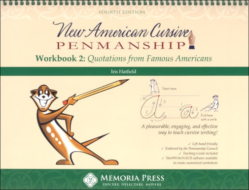 Memoria Press New American Cursive Penmanship Workbook 2