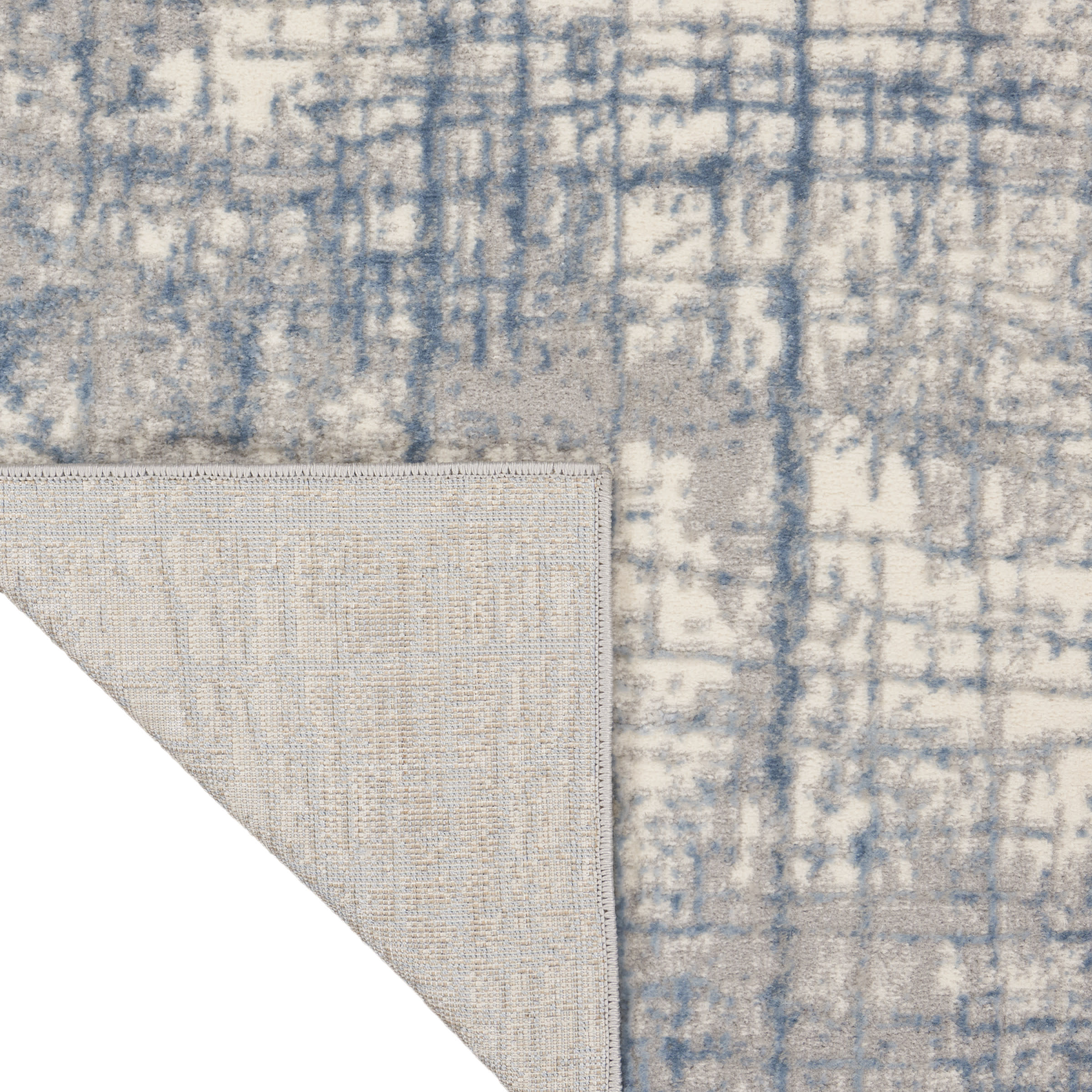 Calvin Klein CK950 Rush 2'3" x 7'3" Ivory Blue Modern Indoor Rug