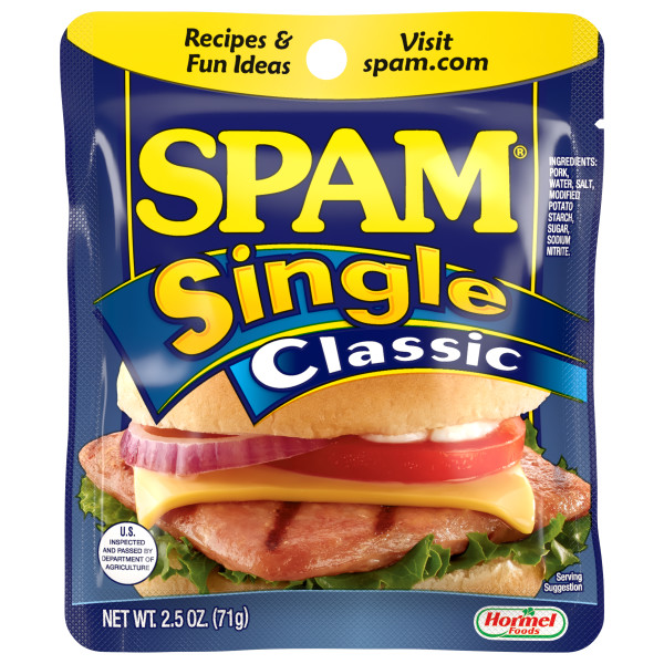 SPAM(r) Single Classic, 24/2.5oz. . C1N1 - Front No Plunge In Package (Hi Res)