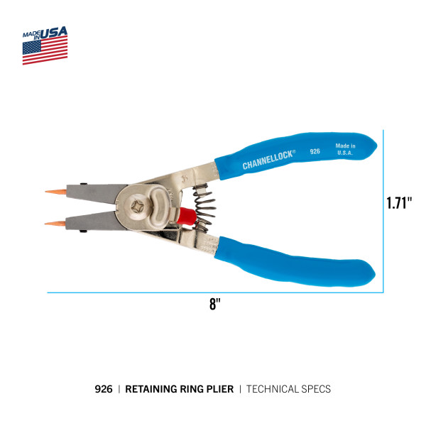926 6inch Convertible Retaining Ring Pliers Channellock, Inc.