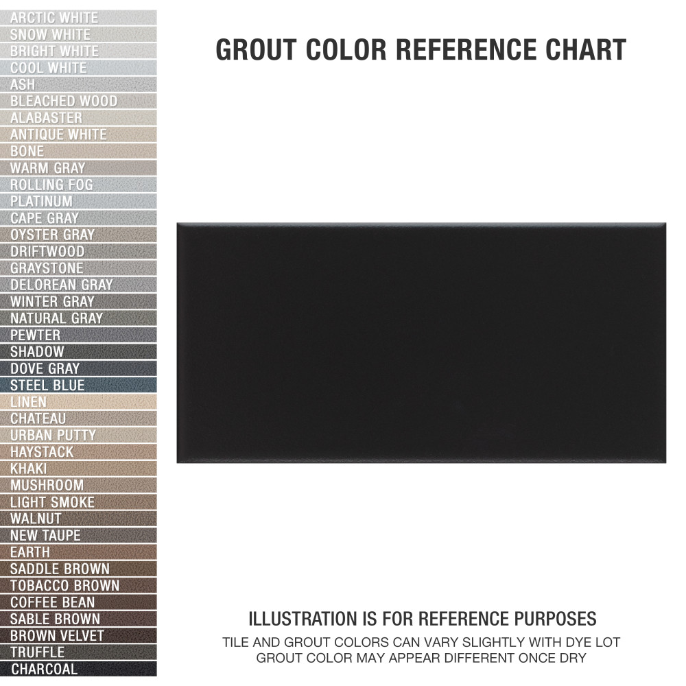 Crown Heights Matte Black 3 in. x 6 in. Ceramic Wall Tile