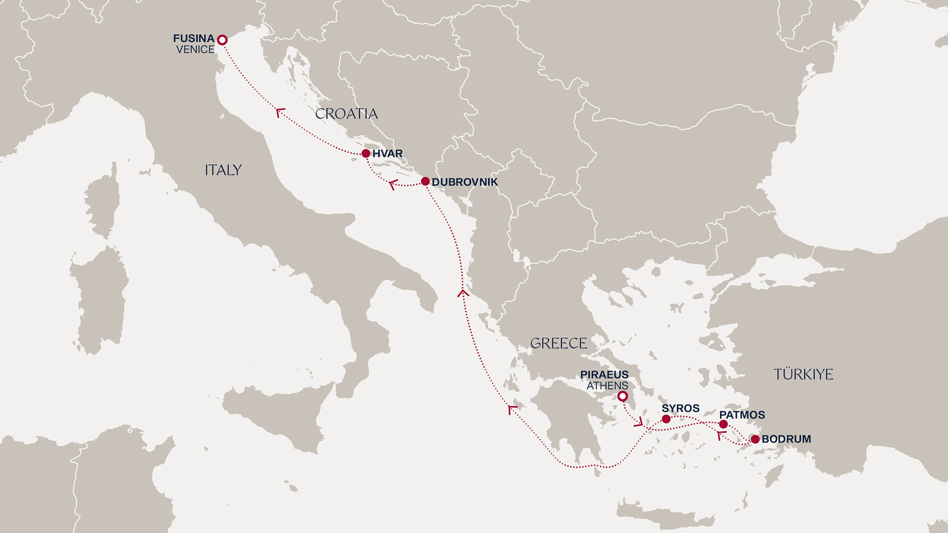 Itinerary map