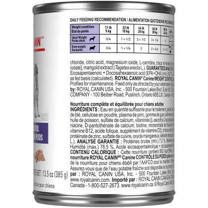 Royal Canin Veterinary Diet Canine Weight Control Canned Dog Food