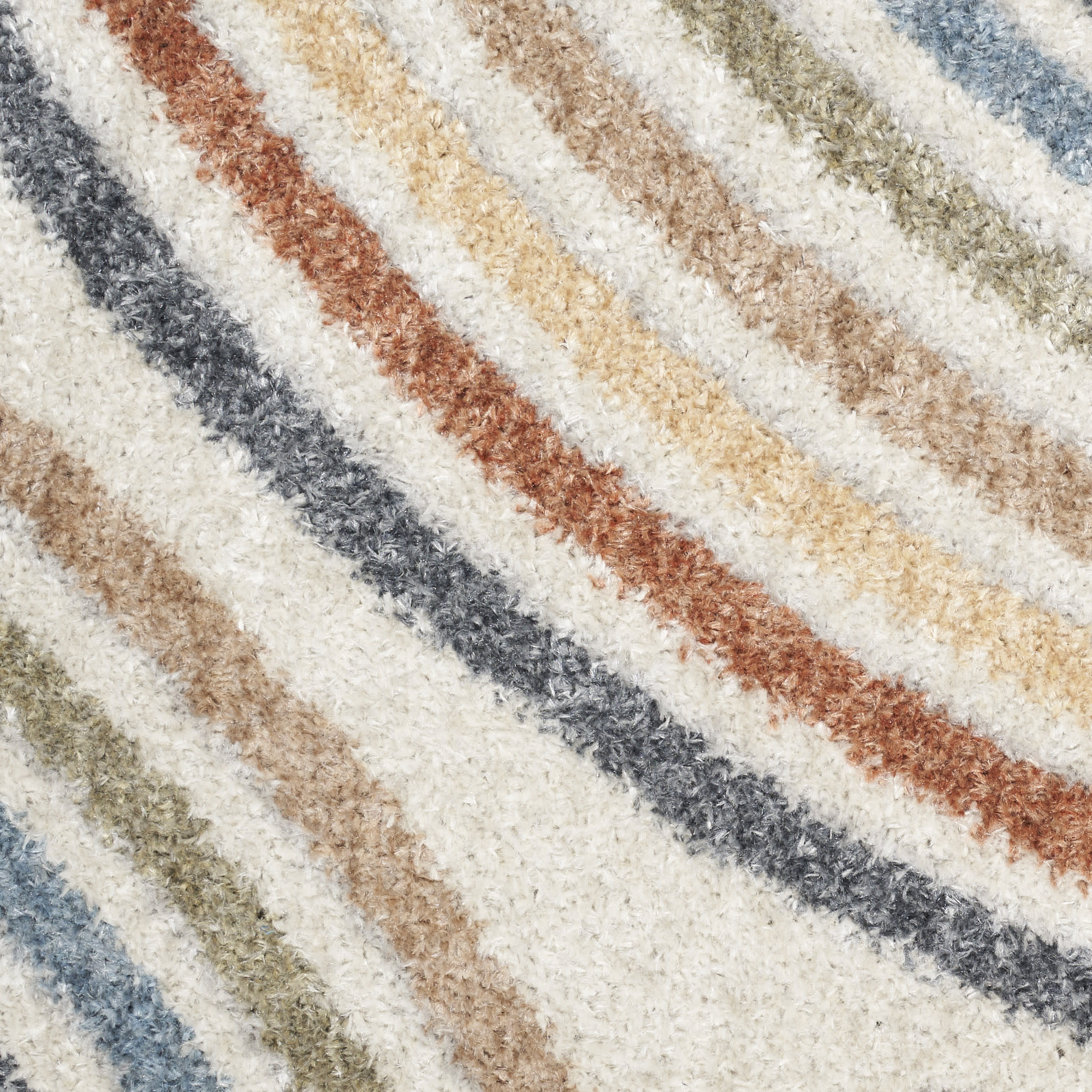 Nourison Astra Machine Washable 2'2" x 12' Ivory Multicolor Mid-Century Modern Indoor Rug