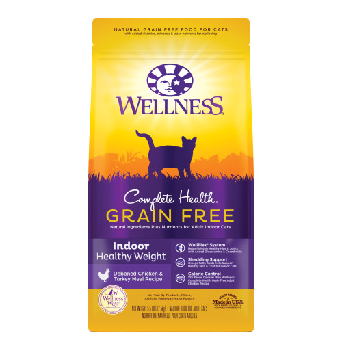 Wellness Complete Health Grain Free Indoor Healthy Weight Chicken Recipe Front packaging