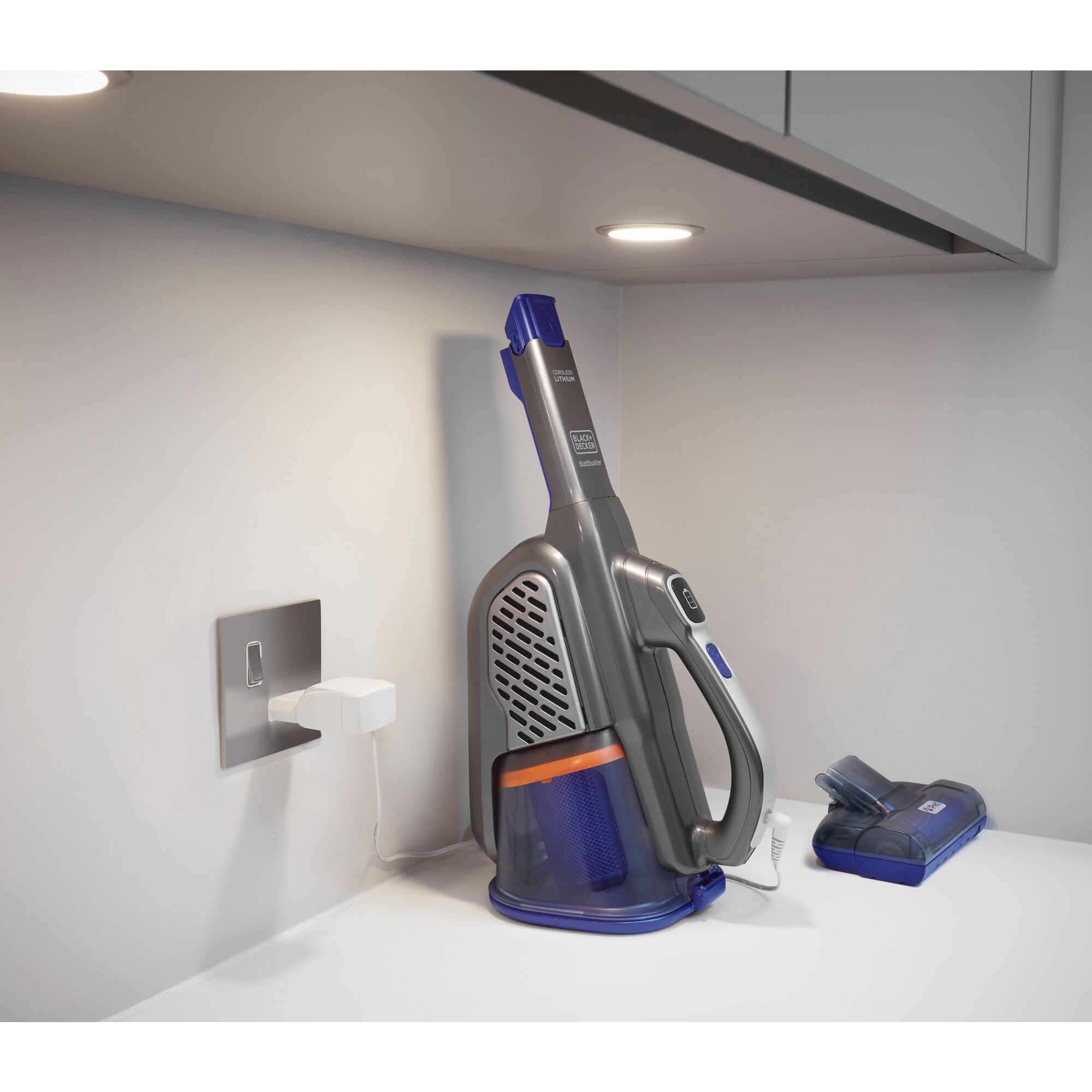 BLACK+DECKER dustbuster charging via wall charger