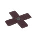 Standard Abrasives™ A/O Cross Pad 704000, 8 PLY, 4 in x 4 in x 1 in,1/4-20, 60, 25/Carton, 250 ea/Case