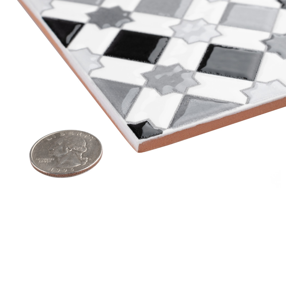 Sevillano Giralda Light Grey 7-7/8 in. x 7-7/8 in. Ceramic Wall Tile