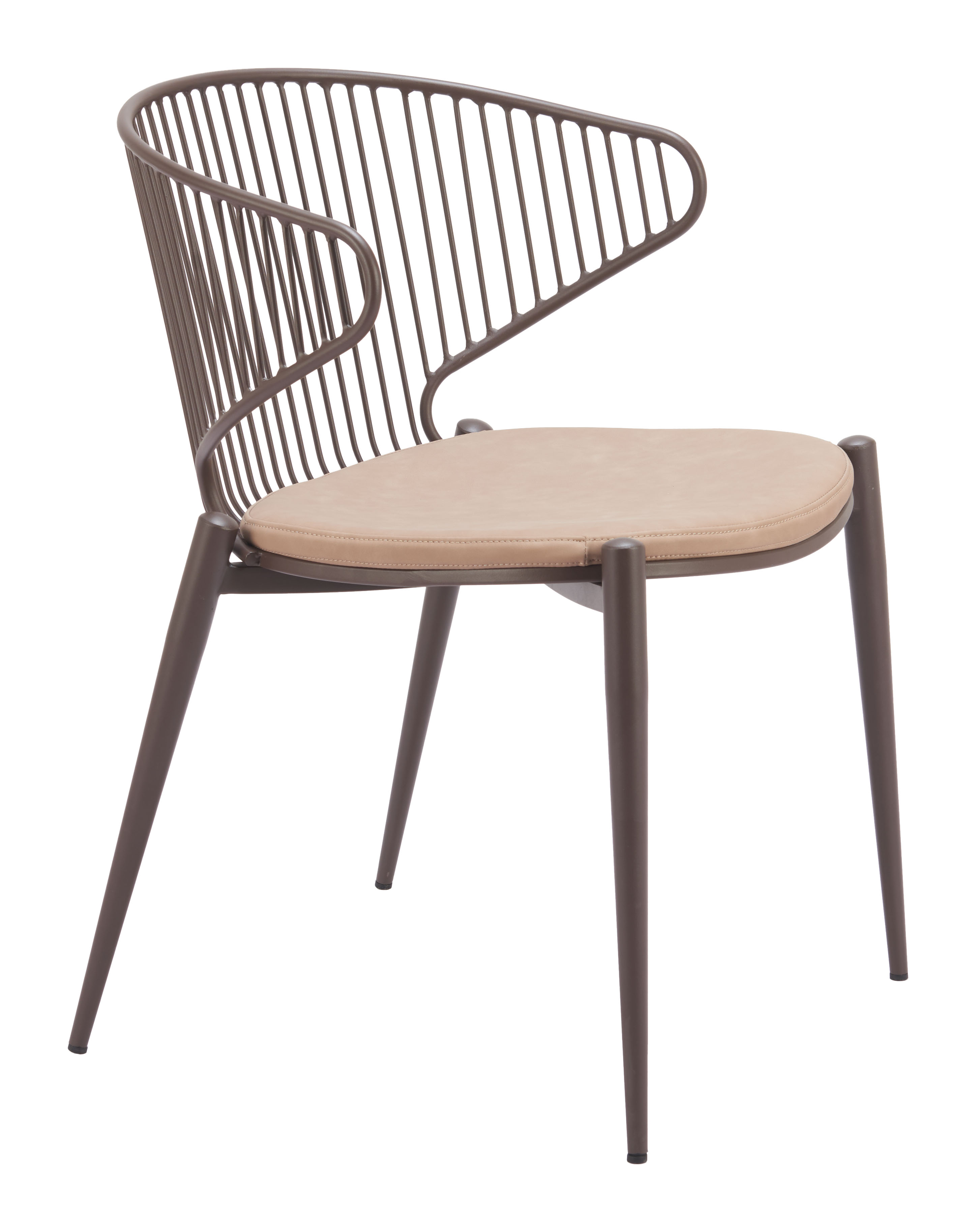 Silues Dining Chair (Set of 2) Taupe & Brown product image