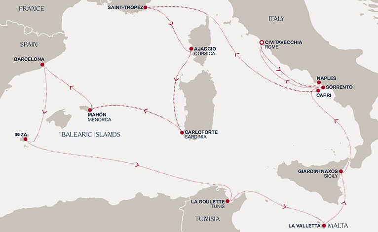 Itinerary map